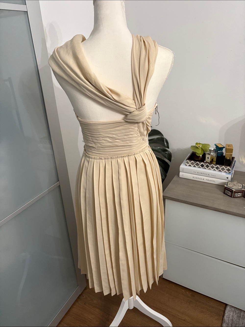 3.1 Phillip Lim Cream One-Shoulder Twist Pleated Dress - Picture 9 of 12